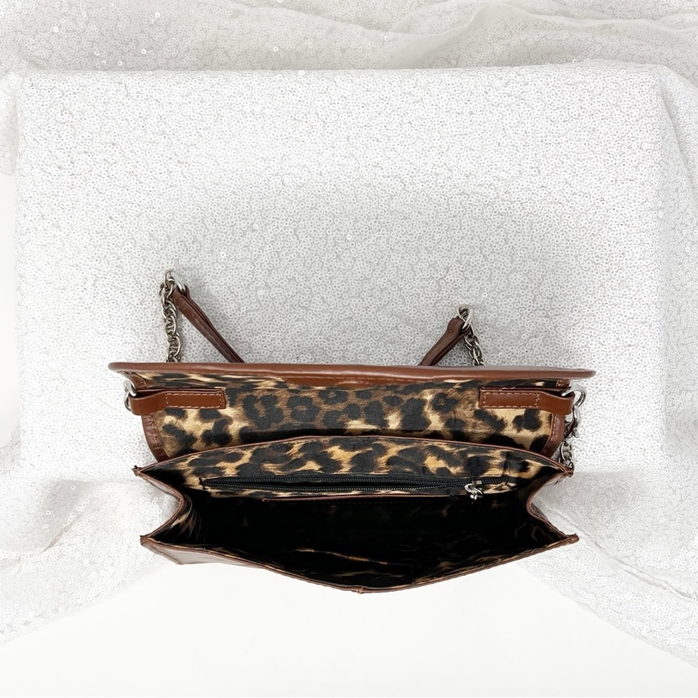 Grace Adele shoulder bag brown with leopard print inside - Picture 13 of 16